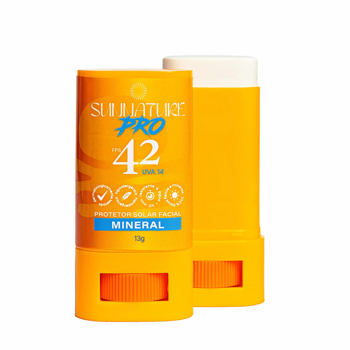 Protetor Solar mineral em Bastão Sunnature Pro FPS 42 BioBio, componente do Combo Família Protegida