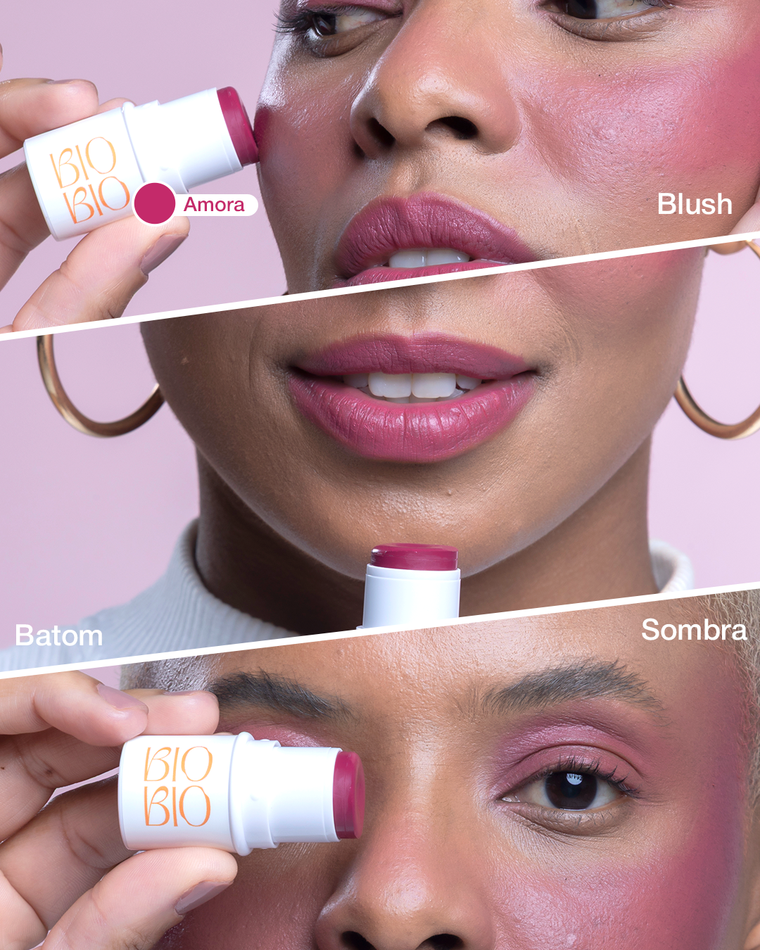 BBS Biobio Blush, Batom e Sombra FPS 63