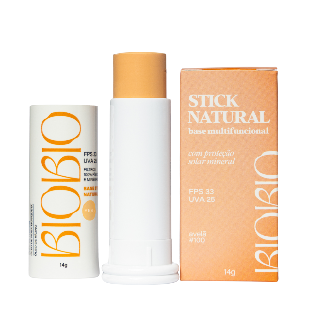 Base Multifuncional em Bastão com Protetor Solar