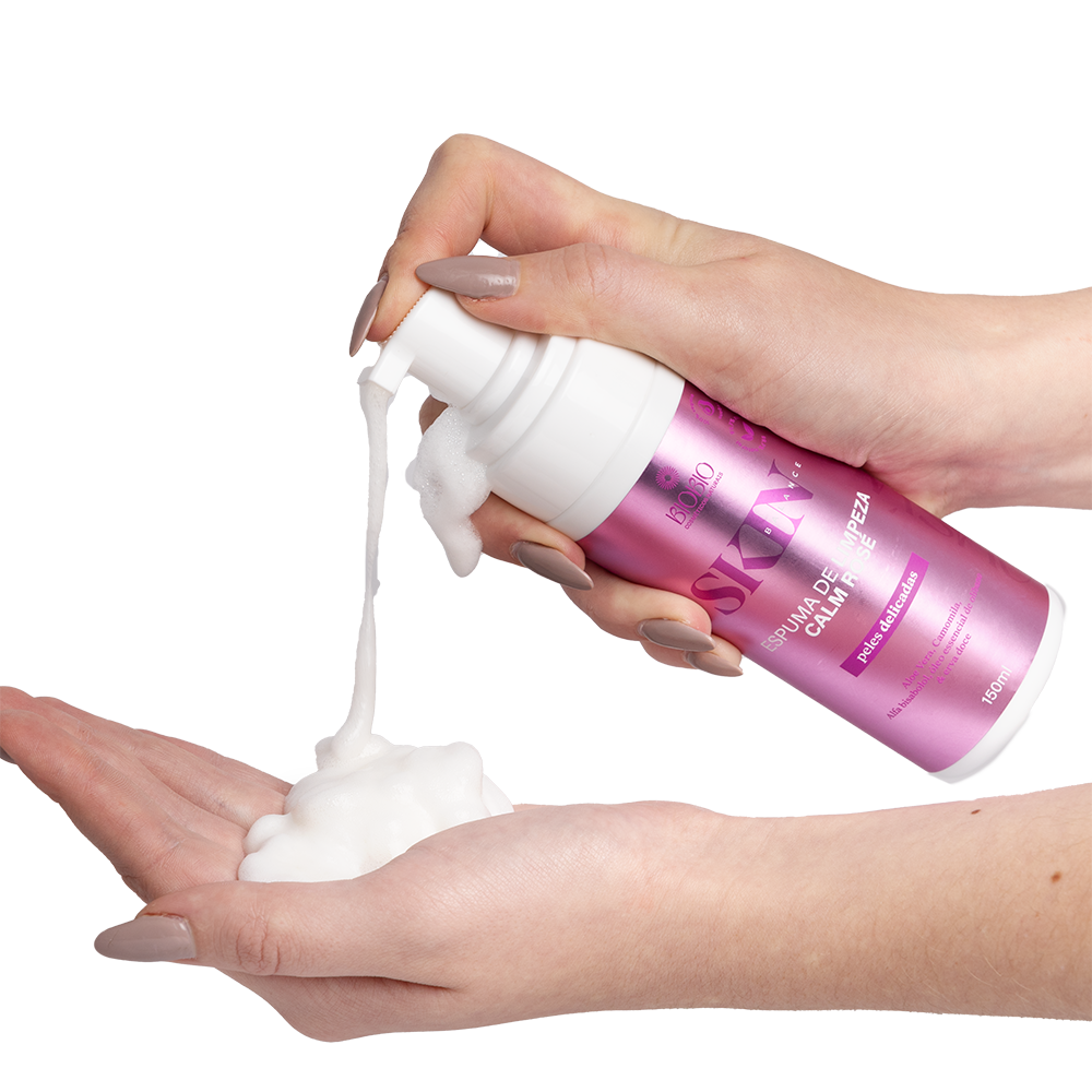 Espuma de Limpeza Calm Rosé 100% Natural 150ml