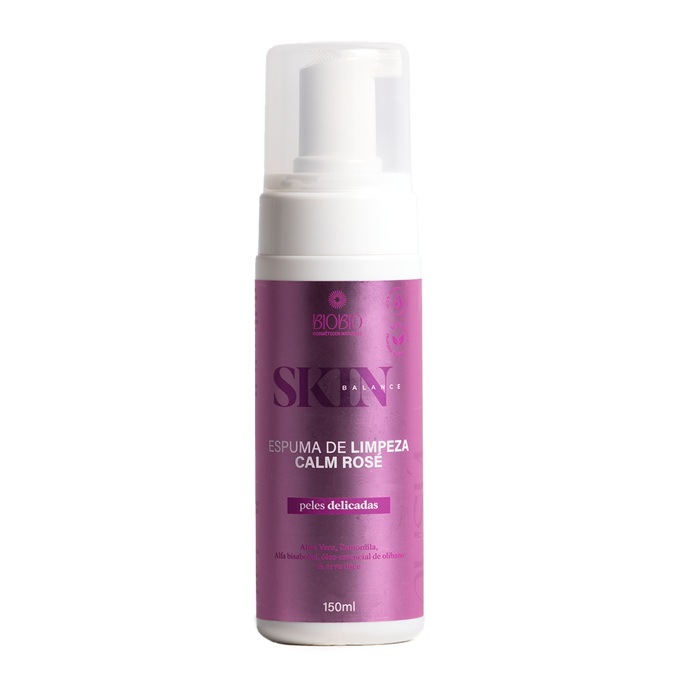 Espuma de Limpeza Calm Rosé 100% Natural 150ml