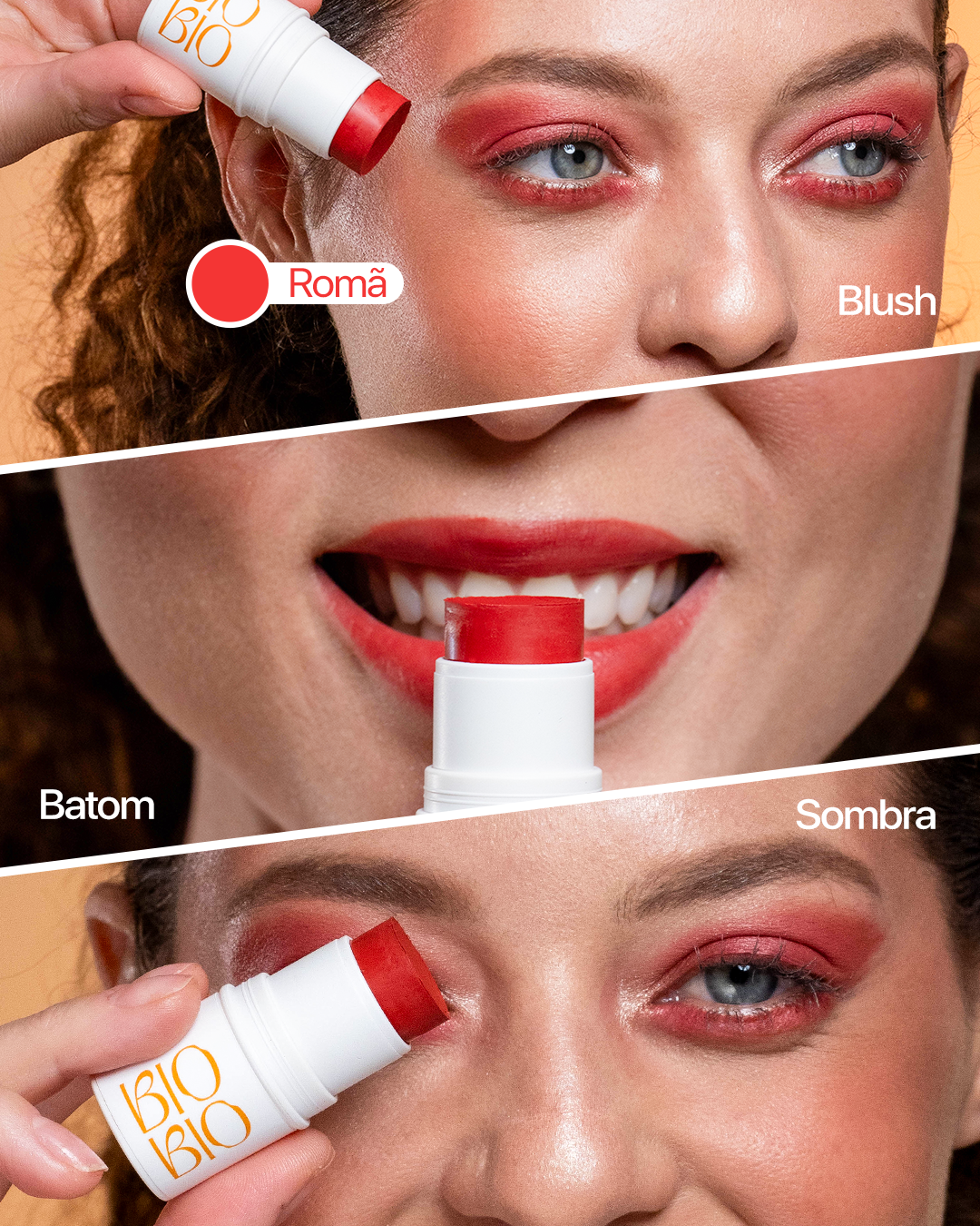 BBS Biobio Blush, Batom e Sombra FPS 63