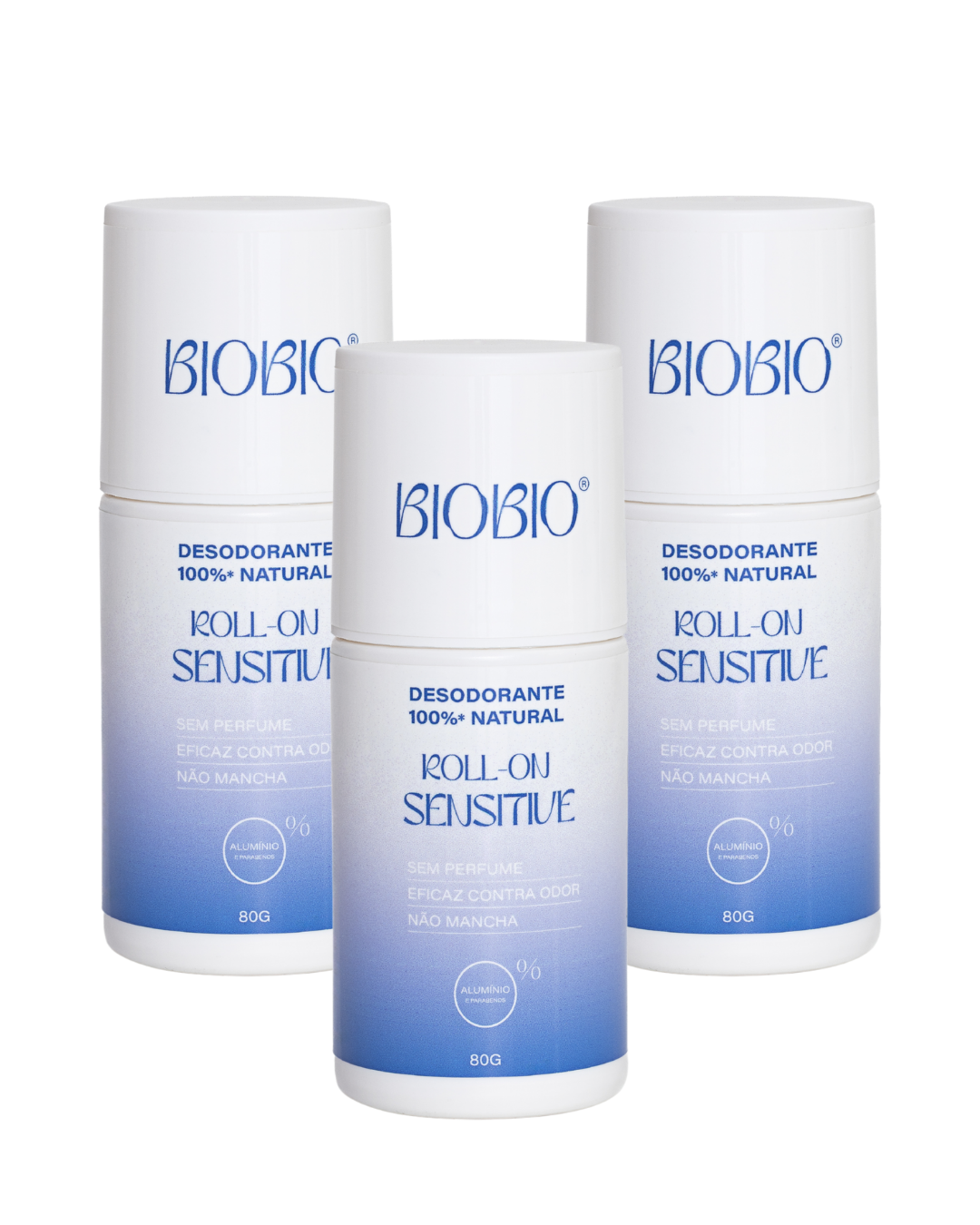 Tripla Proteção - 3 Desodorantes Roll-On Natural BioBio