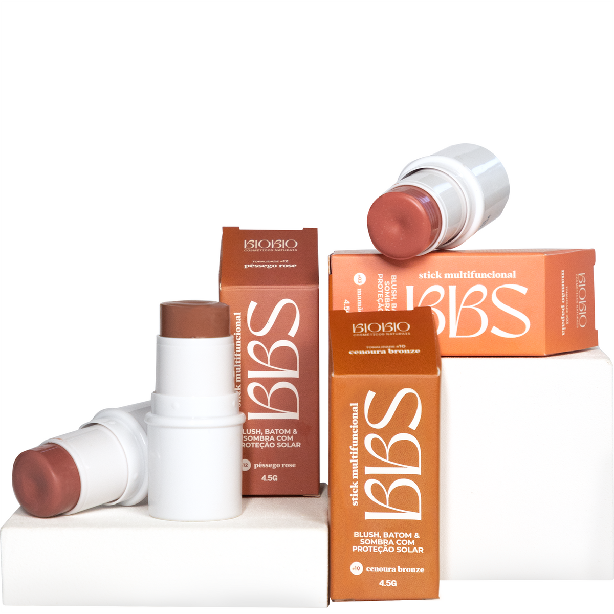 Combo BBS BioBio FPS63 - Mamão Papaia, Pêssego Rosé e Cenoura Bronze