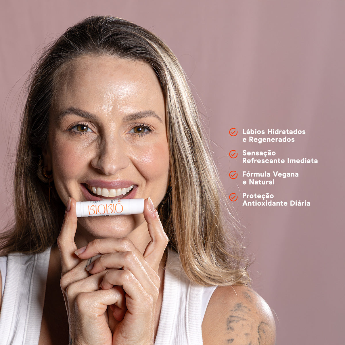 Lip Balm Hidratante Labial BioBio Triplo