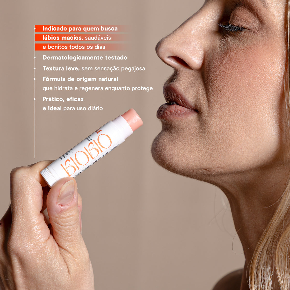 Lip Balm Hidratante Labial BioBio Triplo