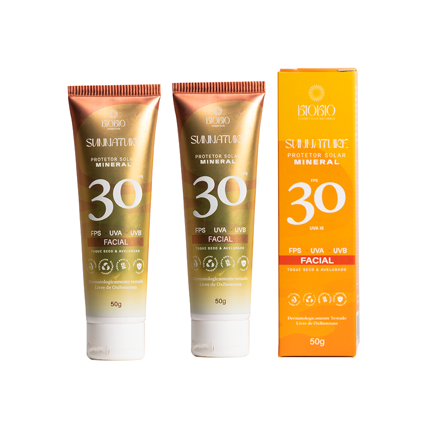 Duplo Protetor Solar 100% Físico e Mineral