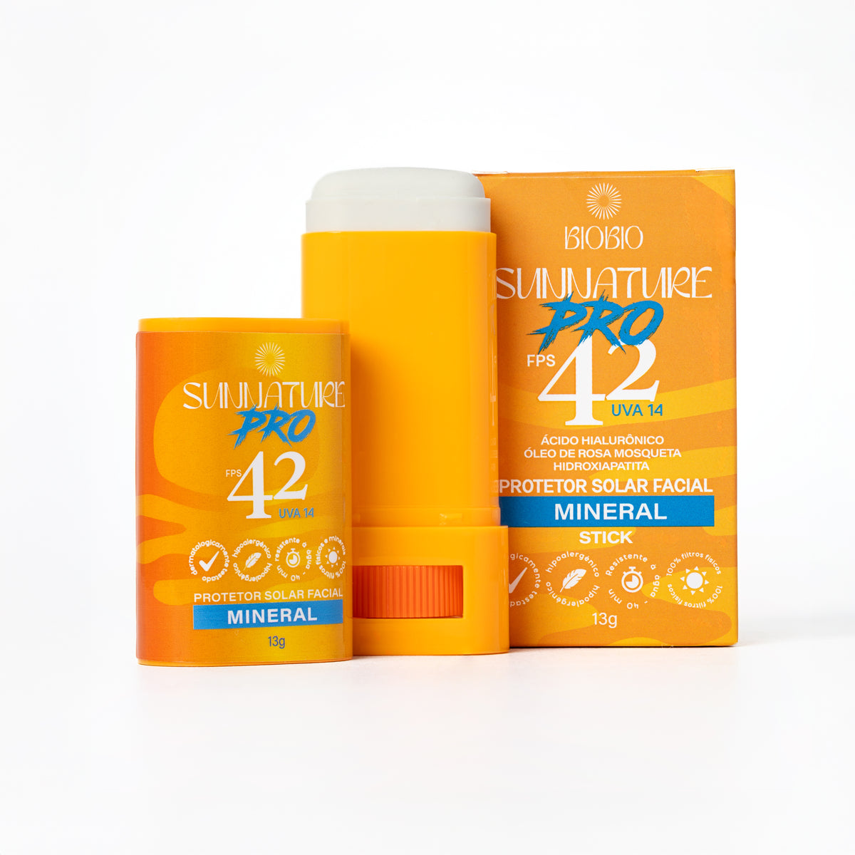 Protetor Solar mineral em Bastão Sunnature Pro