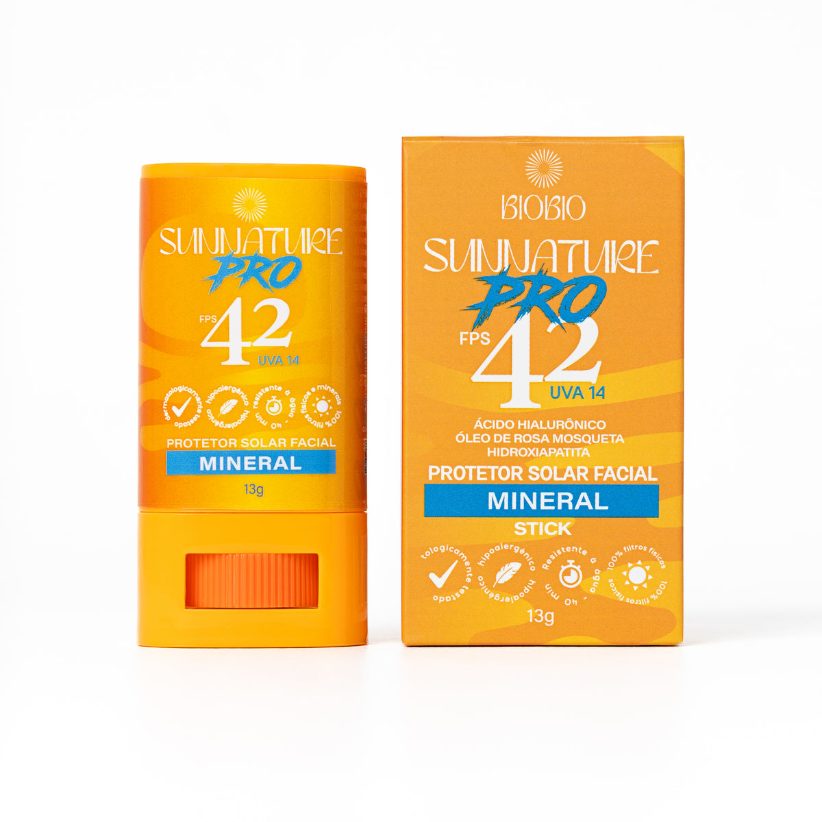 Protetor Solar mineral em Bastão Sunnature Pro